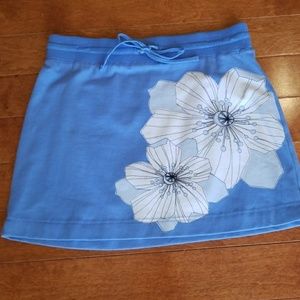 Blue floral skirt